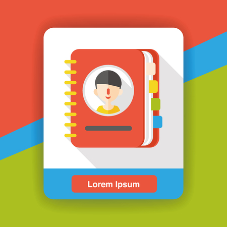 contact book flat iconのイラスト素材