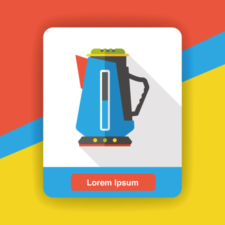 kitchenware kettle flat iconのイラスト素材