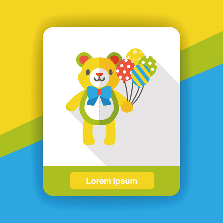 bear doll flat iconのイラスト素材