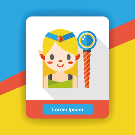 Game fairy flat iconのイラスト素材