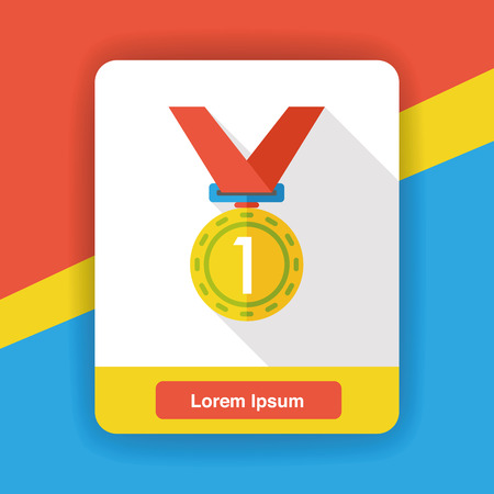 sport medal flat iconのイラスト素材