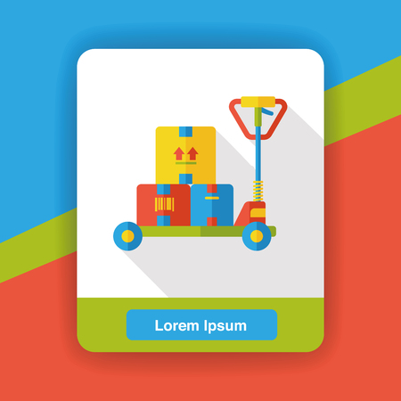 logistic goods flat iconのイラスト素材