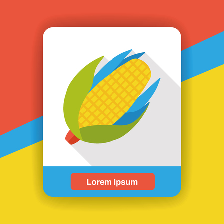 vegetable corn flat iconのイラスト素材