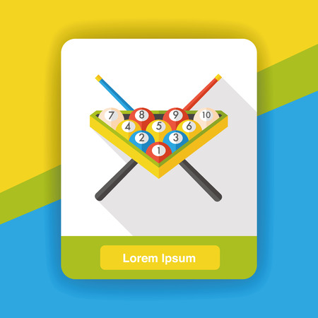 sport billiards flat iconのイラスト素材