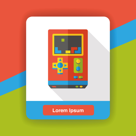 Game consoles flat iconのイラスト素材