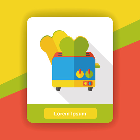 appliance toaster flat iconのイラスト素材