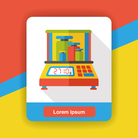 Scientific Instruments flat iconのイラスト素材