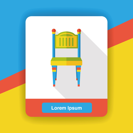 chair furniture flat iconのイラスト素材