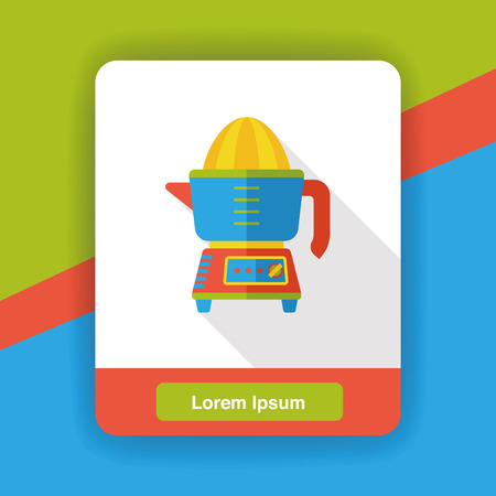 appliances juicer flat iconのイラスト素材