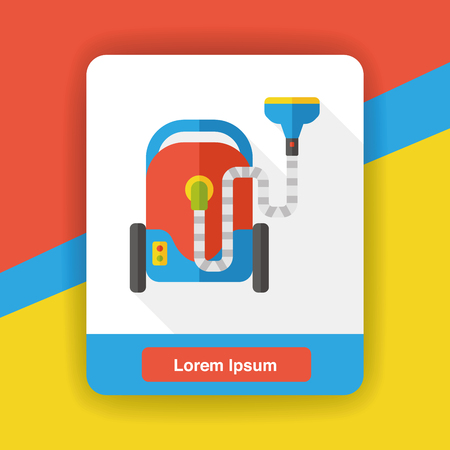 Vacuum cleaner flat iconのイラスト素材