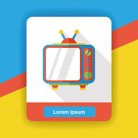 TV appliance flat iconのイラスト素材