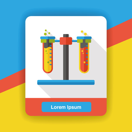 Experiment Beaker flat iconのイラスト素材