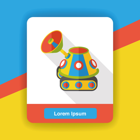 Space machine robot flat iconのイラスト素材