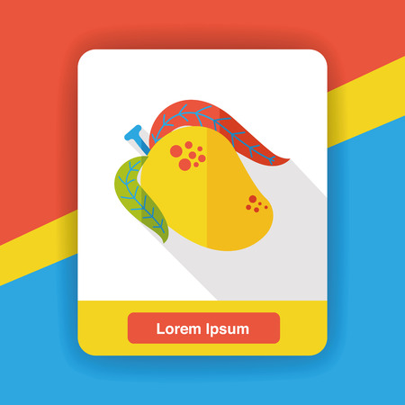 mango fruits flat iconのイラスト素材