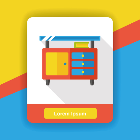 closet cabinet flat iconのイラスト素材