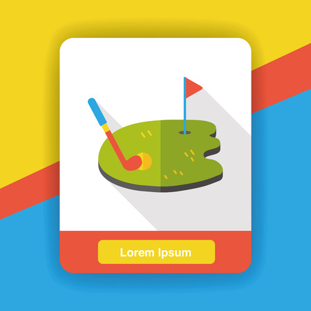 golf game flat iconのイラスト素材