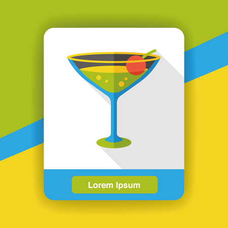 wine champagne flat iconのイラスト素材