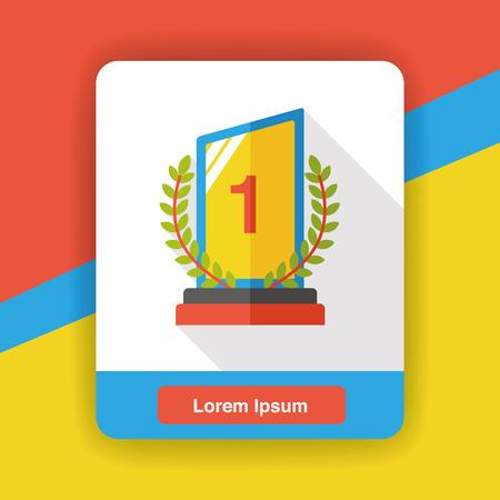 award trophy medal flat iconのイラスト素材