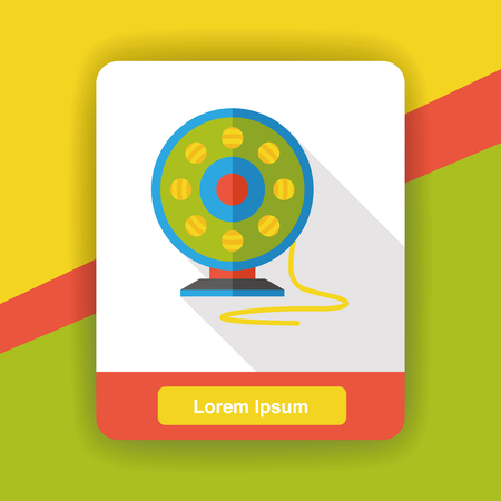 Fishing line flat iconのイラスト素材