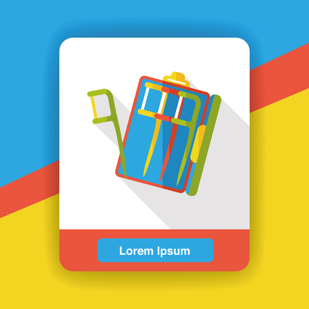 Dental floss flat iconのイラスト素材