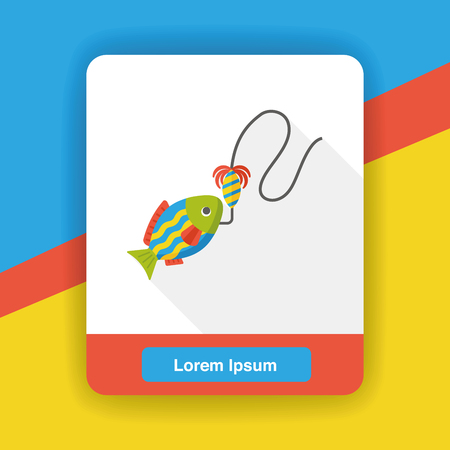fishing bait flat iconのイラスト素材