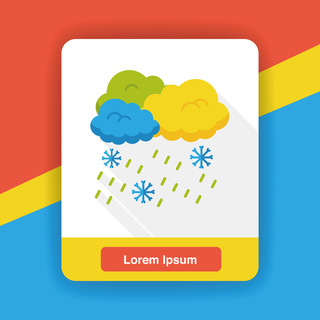 weather raining flat iconのイラスト素材