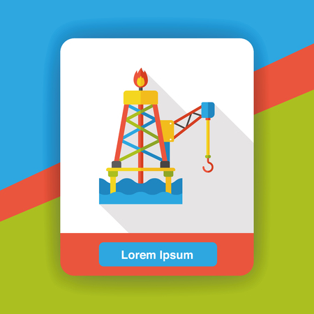 tower hook flat iconのイラスト素材
