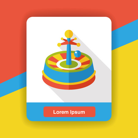 Casino Roulette flat iconのイラスト素材