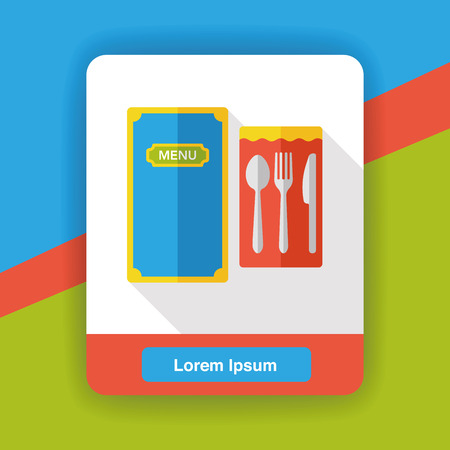 restaurant menu flat iconのイラスト素材