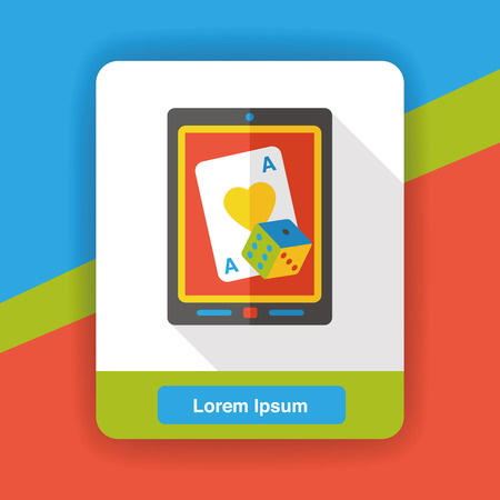 poker card flat iconのイラスト素材