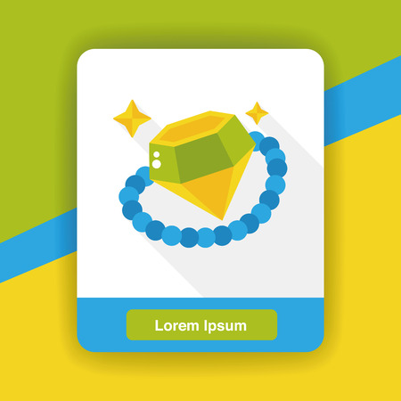 diamond jewlery flat iconのイラスト素材