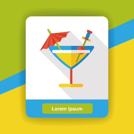 champagne drink flat iconのイラスト素材