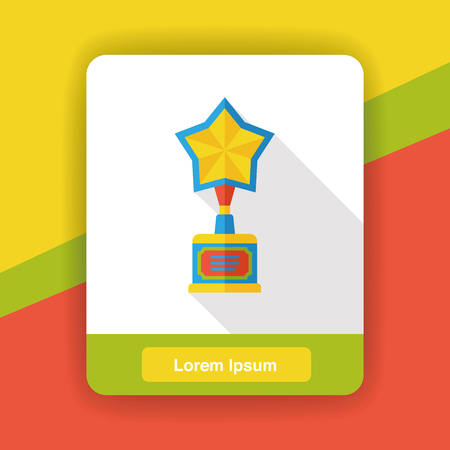 award trophy medal flat iconのイラスト素材