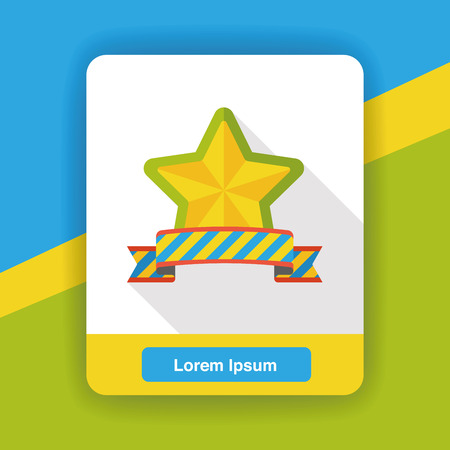 award trophy medal flat iconのイラスト素材