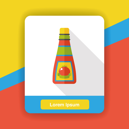 sauce ketchup flat iconのイラスト素材