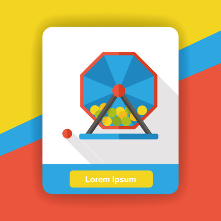 bingo ball flat iconのイラスト素材