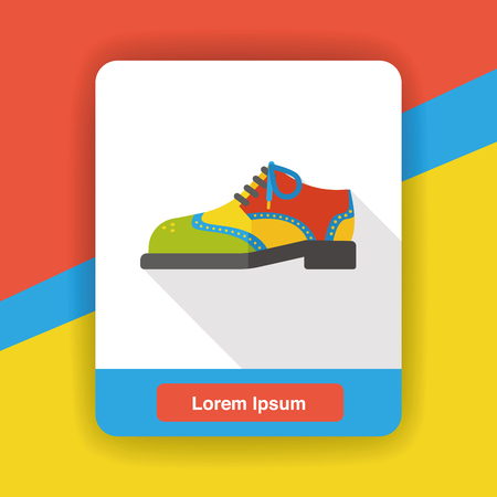 wearing shoes flat iconのイラスト素材