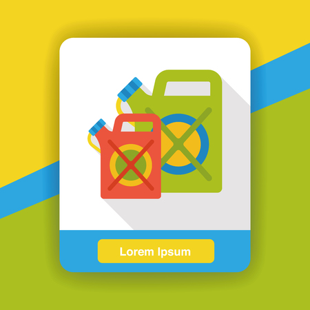 fuel gasoline flat iconのイラスト素材