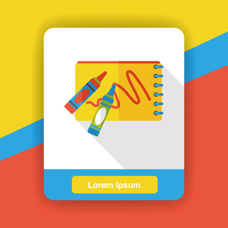 Painting draw flat iconのイラスト素材