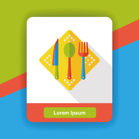 tool tableware flat iconのイラスト素材