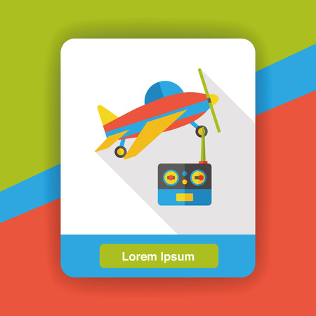 Remote control aircraft flat iconのイラスト素材