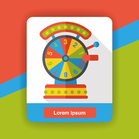 Slot Machine flat iconのイラスト素材