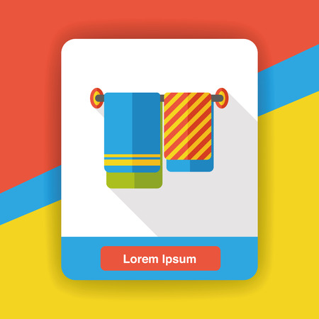 bath towel flat iconのイラスト素材