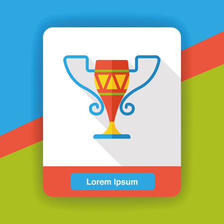 award trophy medal flat iconのイラスト素材