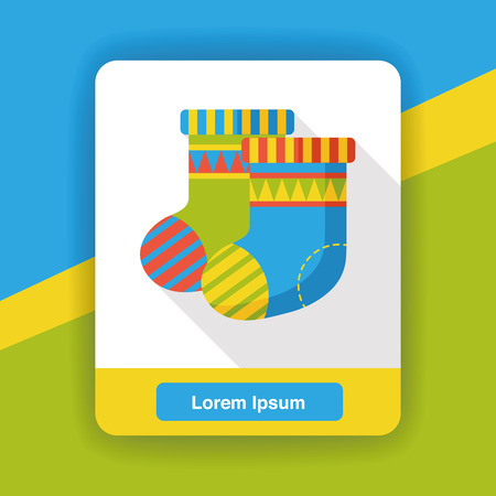 winter socks flat iconのイラスト素材