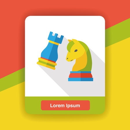 chess game flat iconのイラスト素材