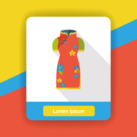 clothes dress flat iconのイラスト素材