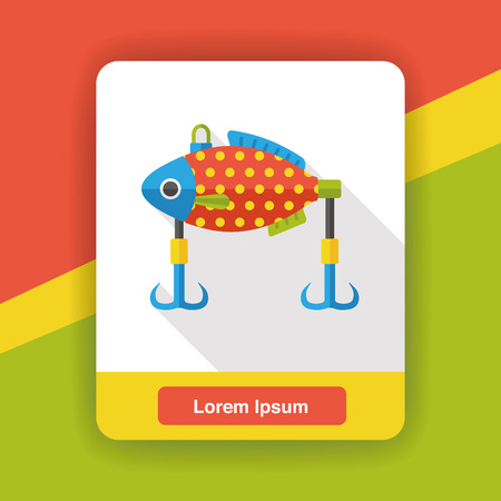 fishing bait flat iconのイラスト素材