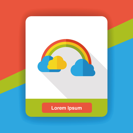 weather rainbow flat iconのイラスト素材