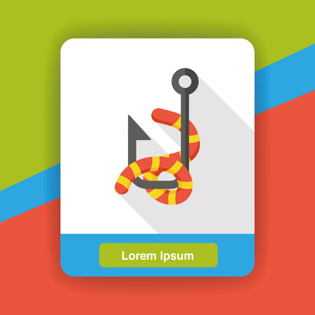 fishing bait flat iconのイラスト素材